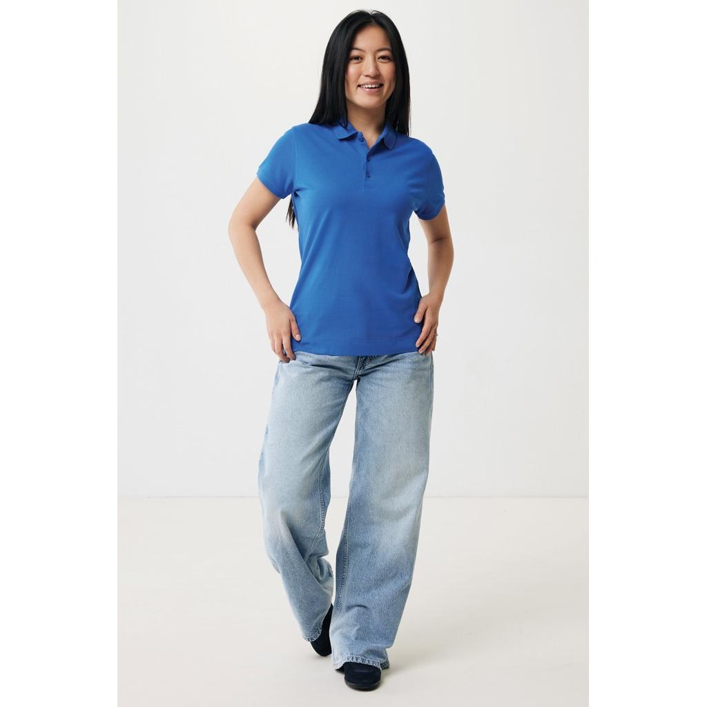 Iqoniq Yosemite women recycled cotton pique polo royal blue S