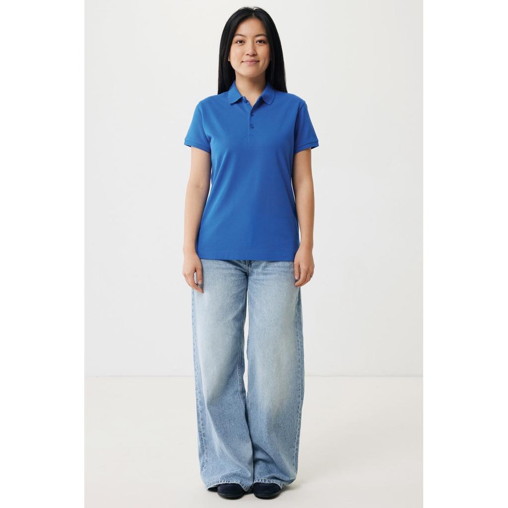 Iqoniq Yosemite women recycled cotton pique polo royal blue S