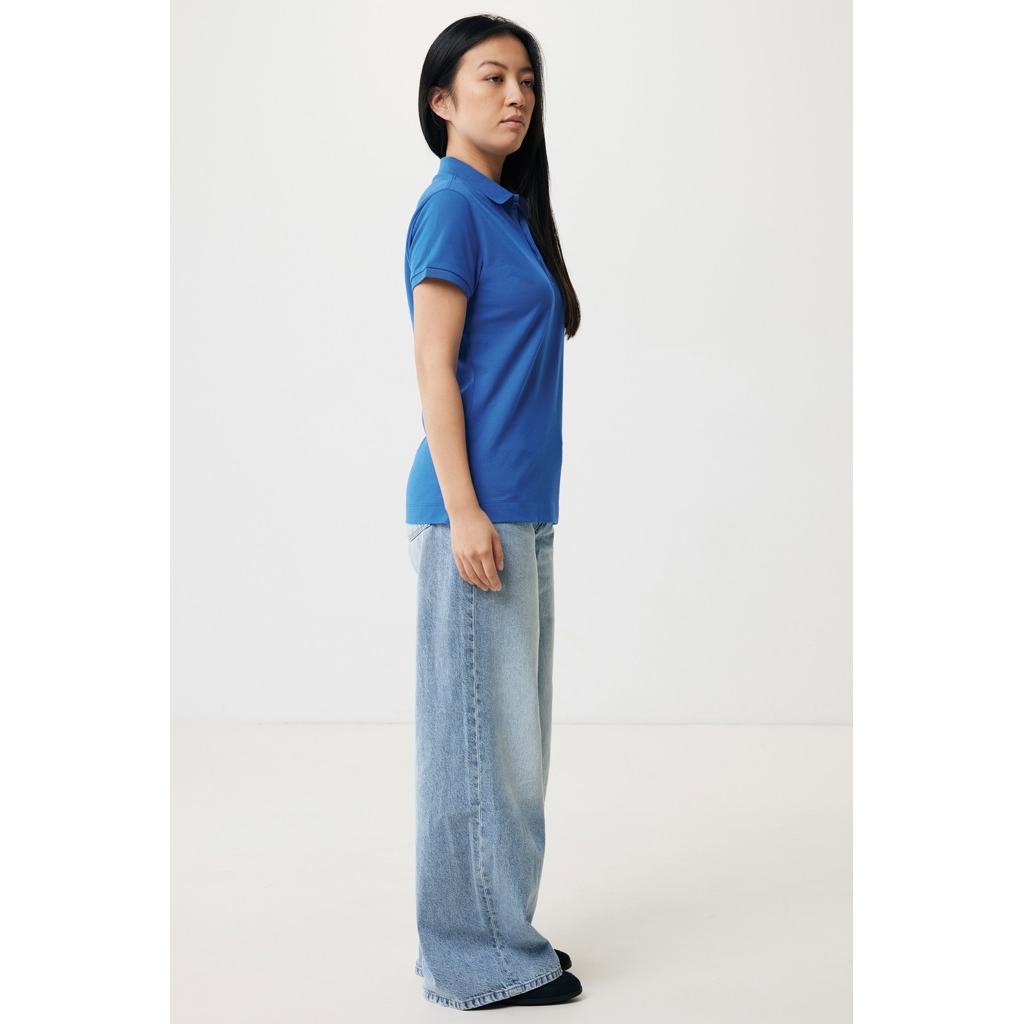 Iqoniq Yosemite women recycled cotton pique polo royal blue S