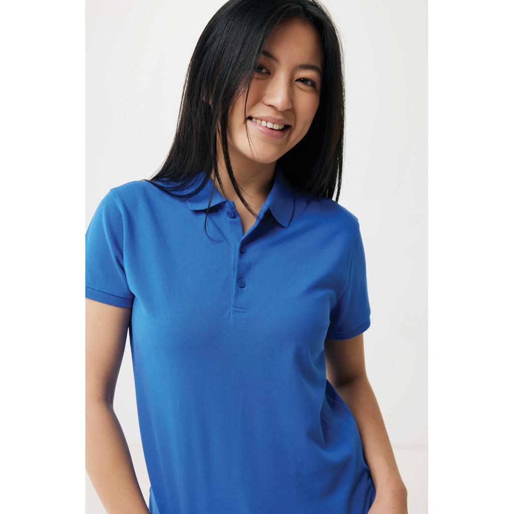 Iqoniq Yosemite women recycled cotton pique polo royal blue S