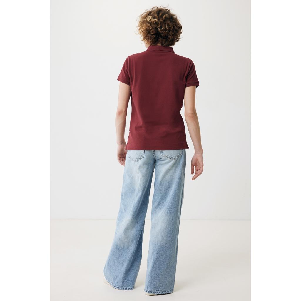 Iqoniq Yosemite women recycled cotton pique polo burgundy S