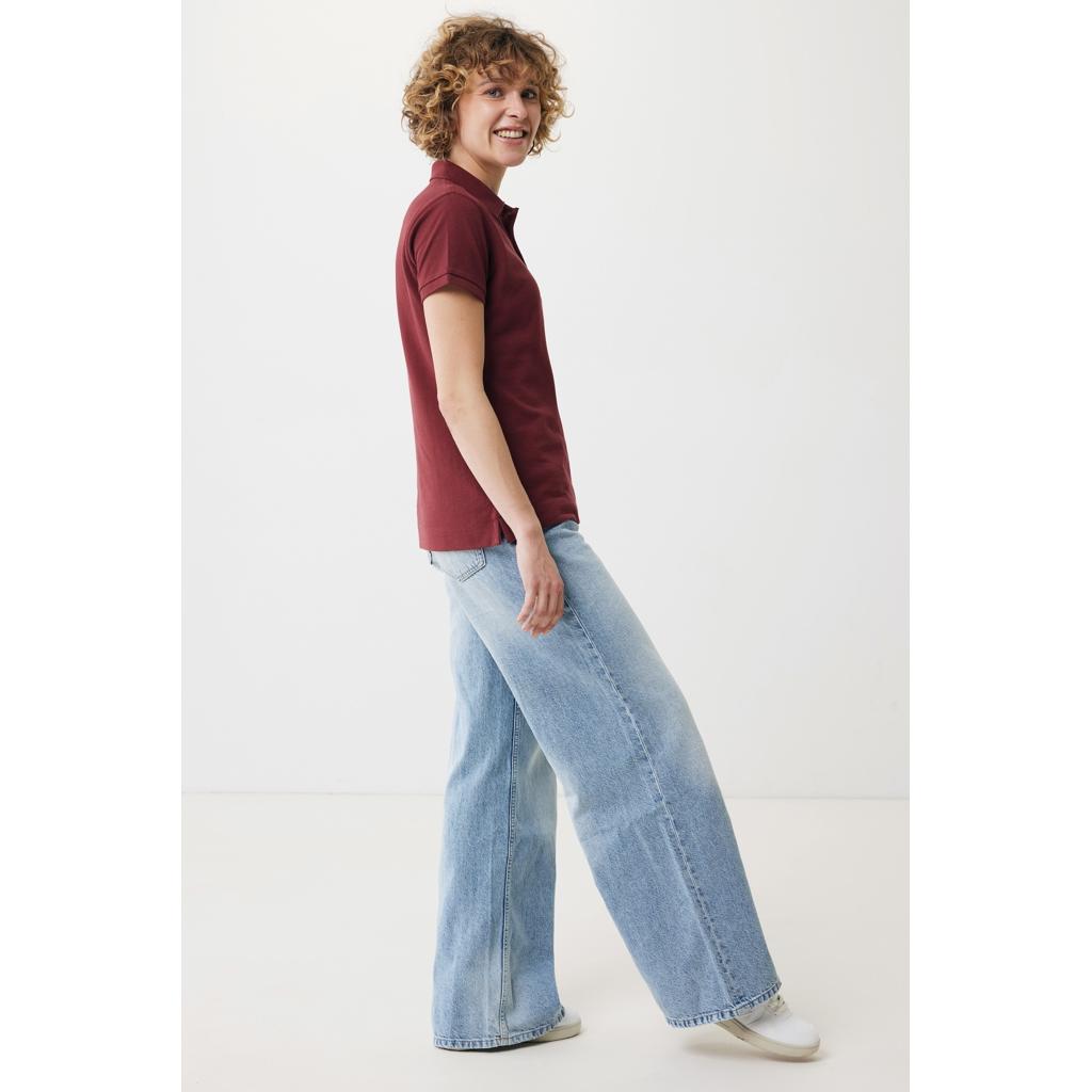 Iqoniq Yosemite women recycled cotton pique polo burgundy S