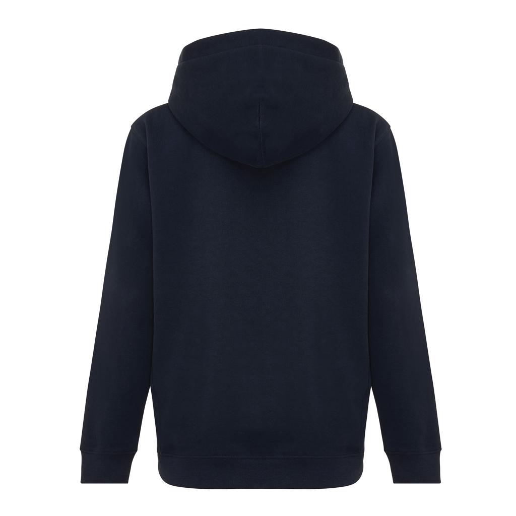 Iqoniq Yengo kids recycled cotton hoodie with sidepockets navy 7 - 8 ani