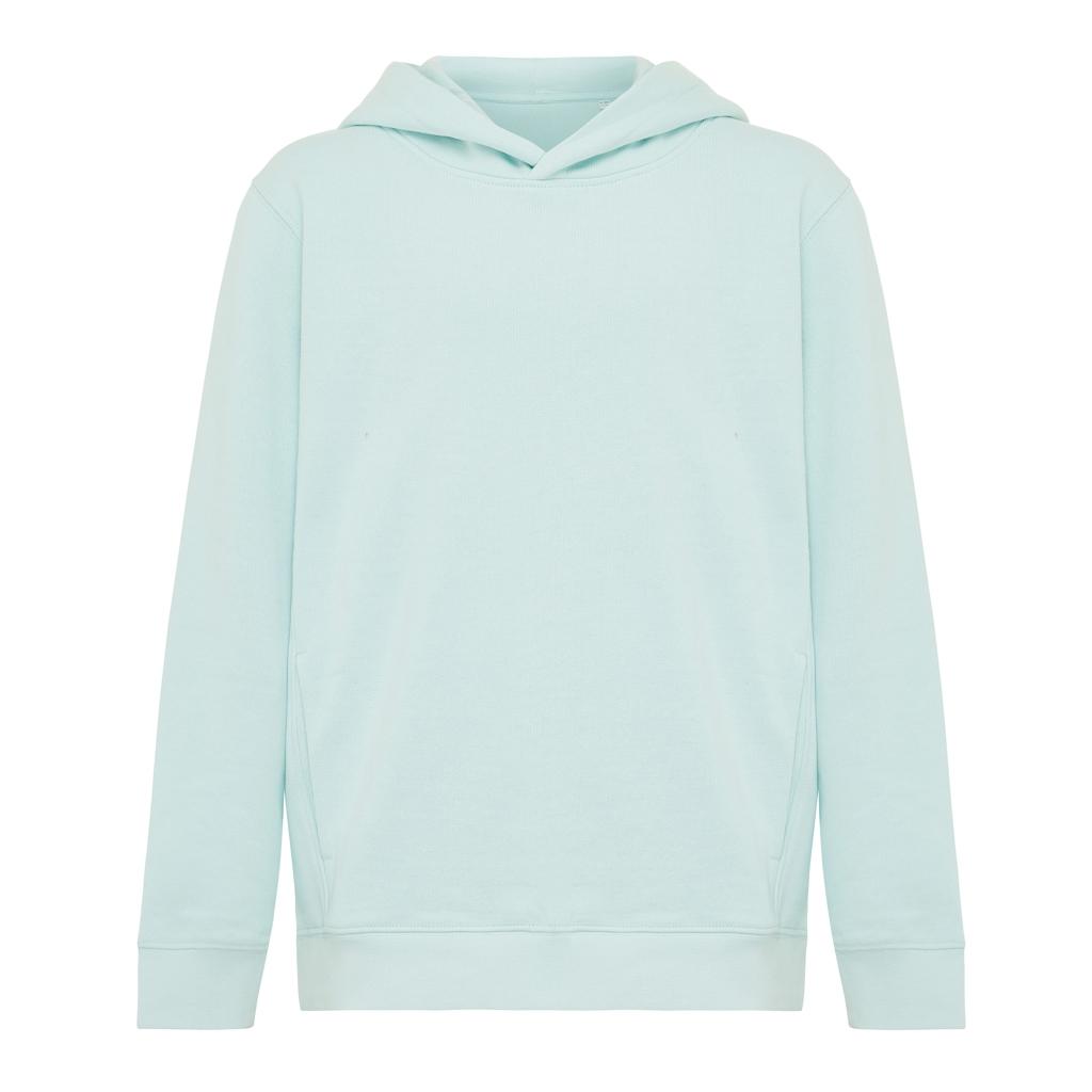 Iqoniq Yengo kids recycled cotton hoodie with sidepockets crushed mint 5 - 6 ani