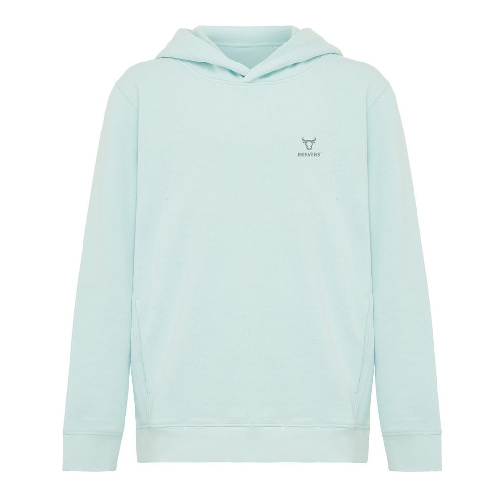 Iqoniq Yengo kids recycled cotton hoodie with sidepockets crushed mint 5 - 6 ani