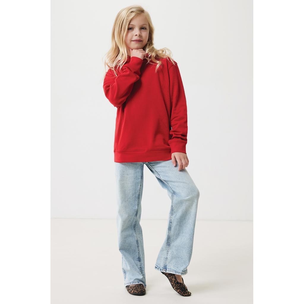 Iqoniq Yengo kids recycled cotton hoodie with sidepockets red 13 - 14 ani