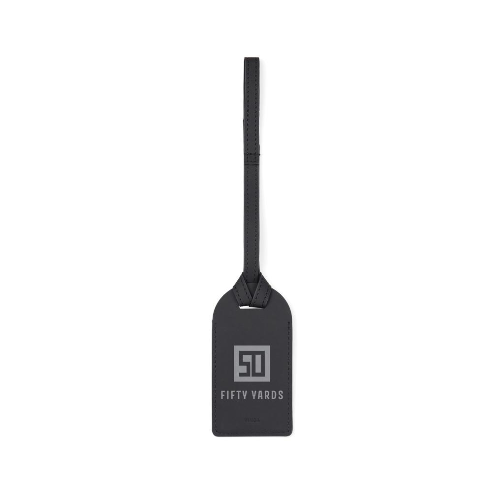 VINGA Baltimore RCS recycled polyester luggage tag black