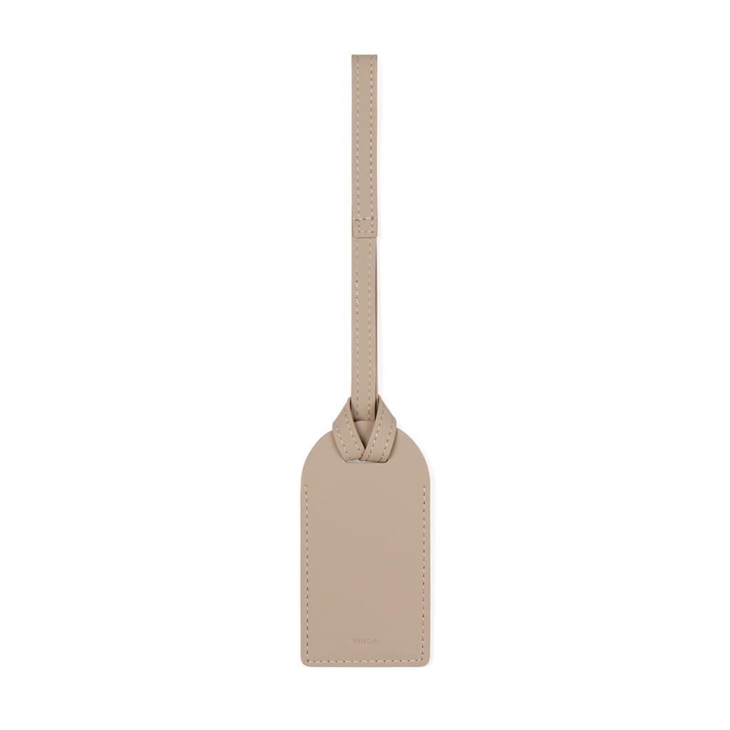 VINGA Baltimore RCS recycled polyester luggage tag greige