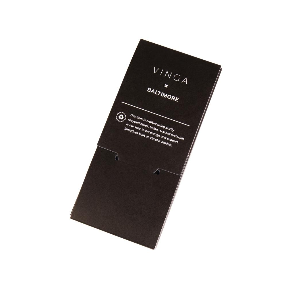 VINGA Baltimore RCS recycled polyester luggage tag greige