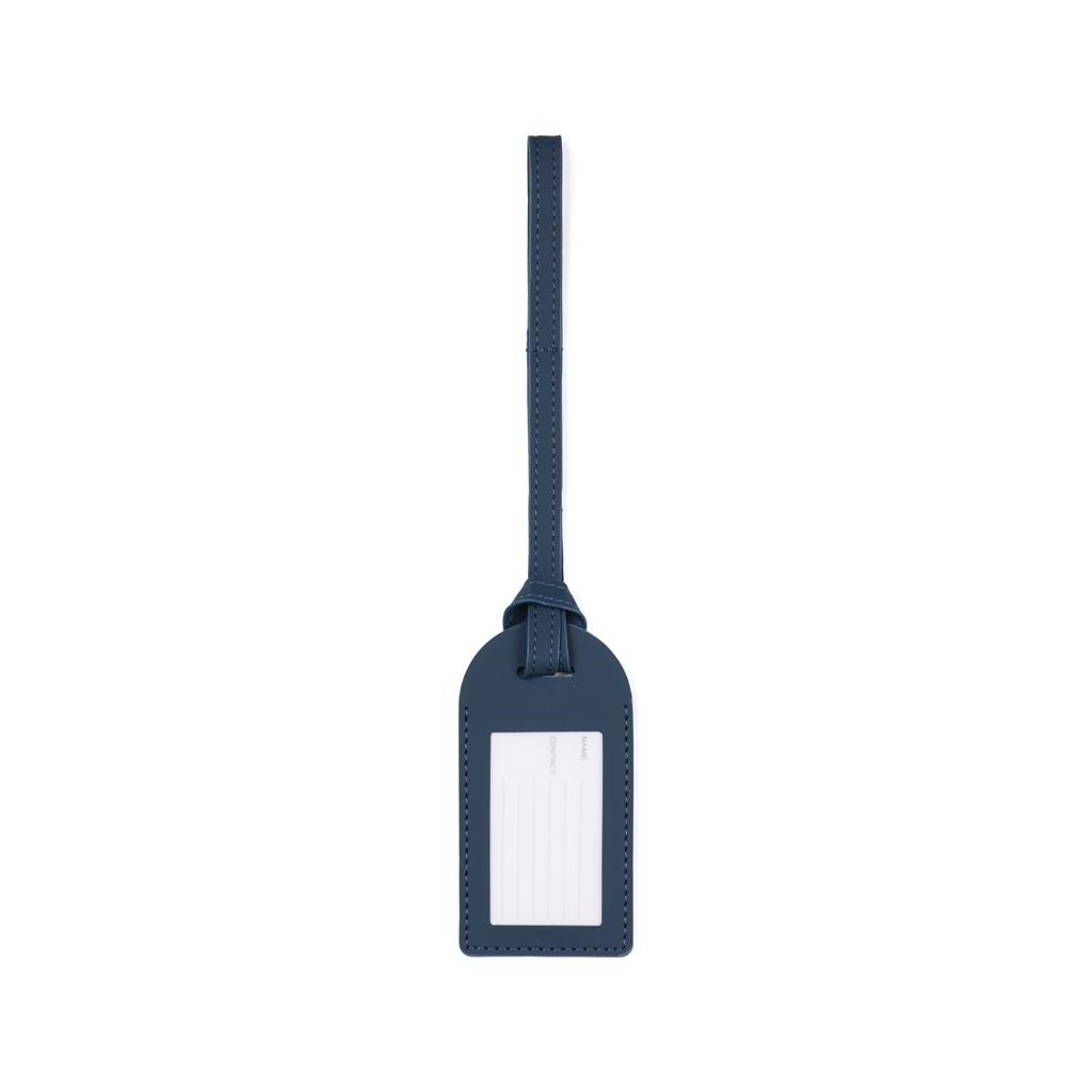 VINGA Baltimore RCS recycled polyester luggage tag navy