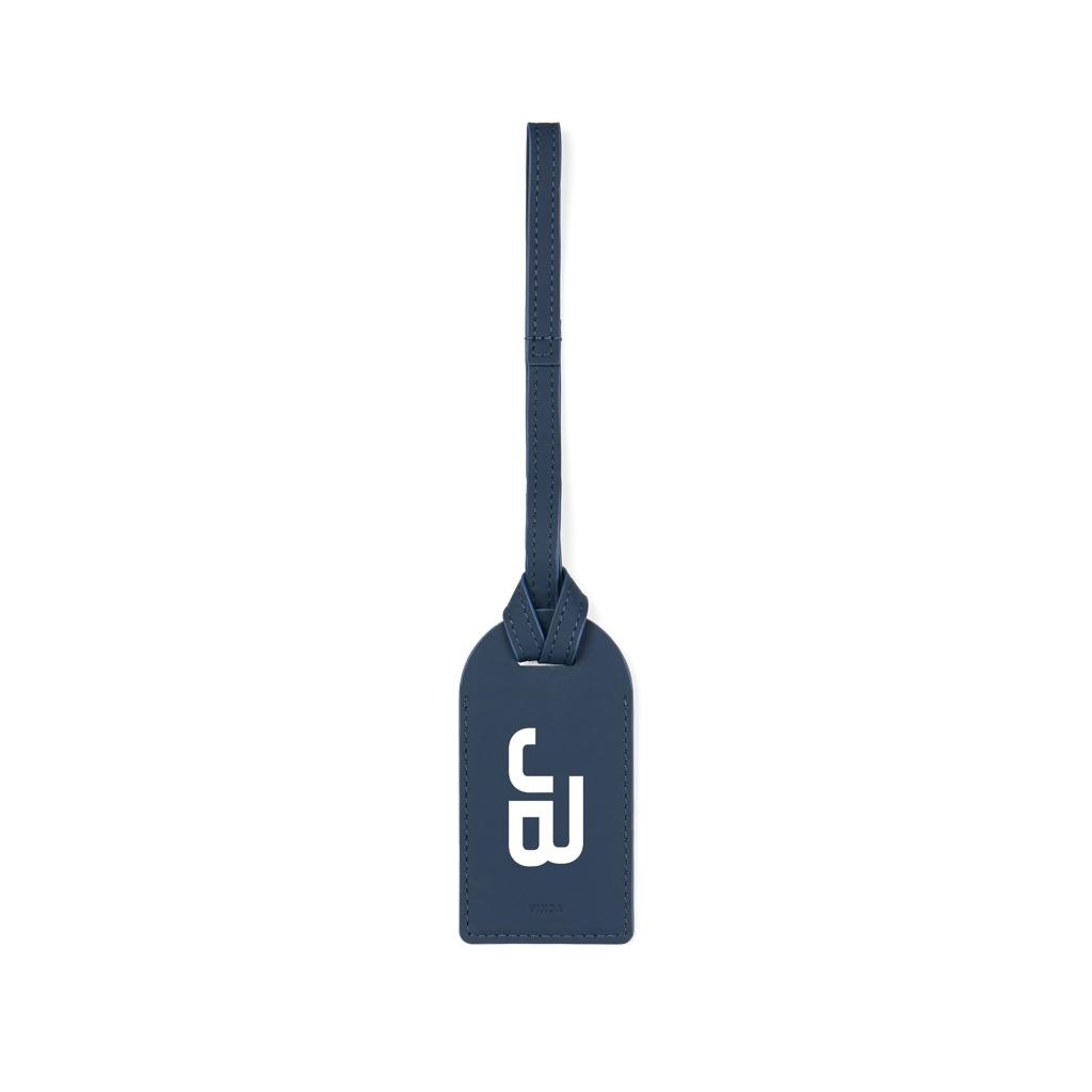VINGA Baltimore RCS recycled polyester luggage tag navy
