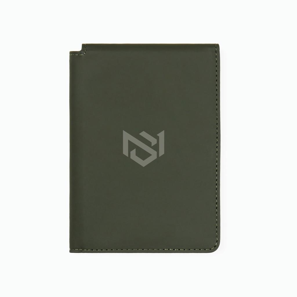 VINGA Baltimore RCS recycled polyester RFID passport cover green