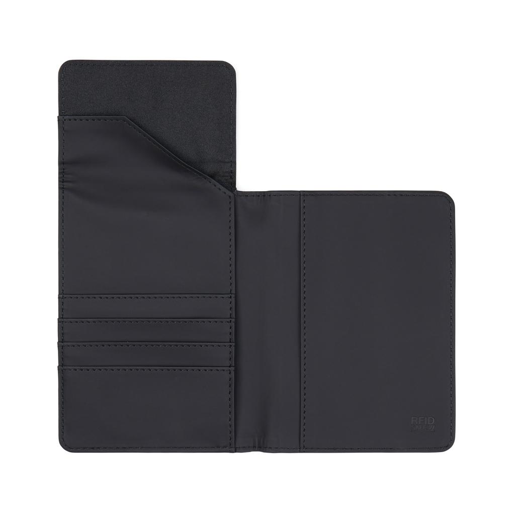 VINGA Baltimore RCS recycled polyester RFID passport cover black