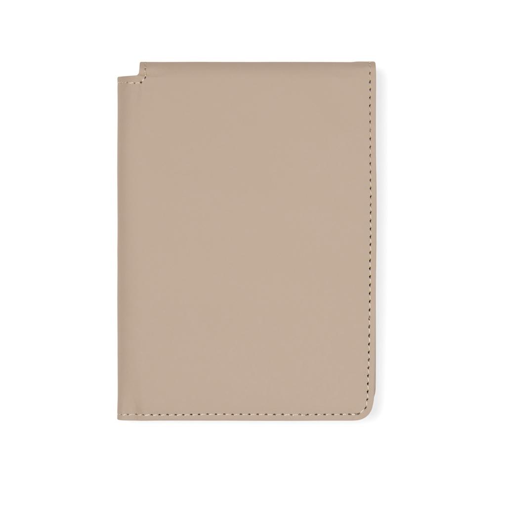 VINGA Baltimore RCS recycled polyester RFID passport cover greige