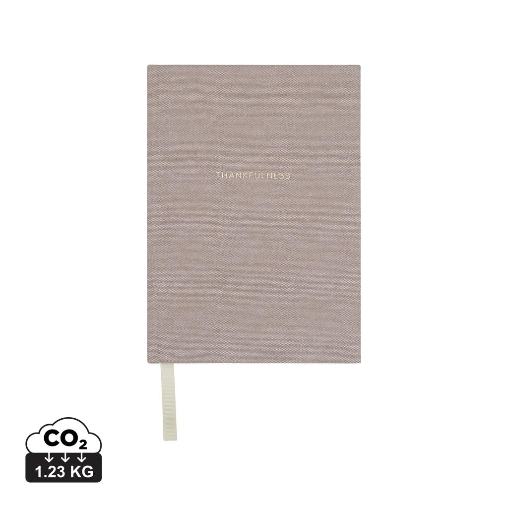 VINGA Thankfulness GRS recycled paper journal beige
