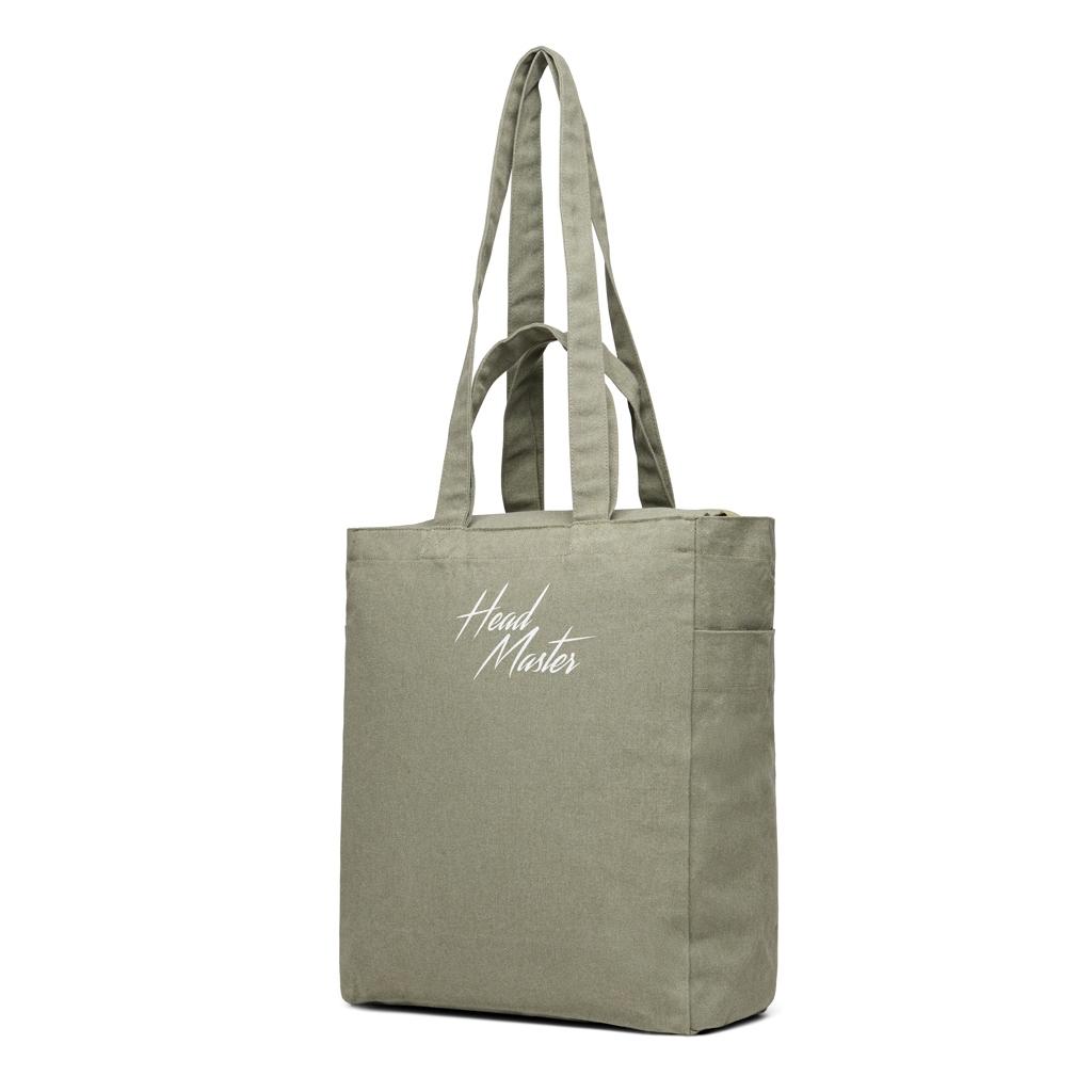 VINGA Hilo AWARE™ recycled canvas zip tote green