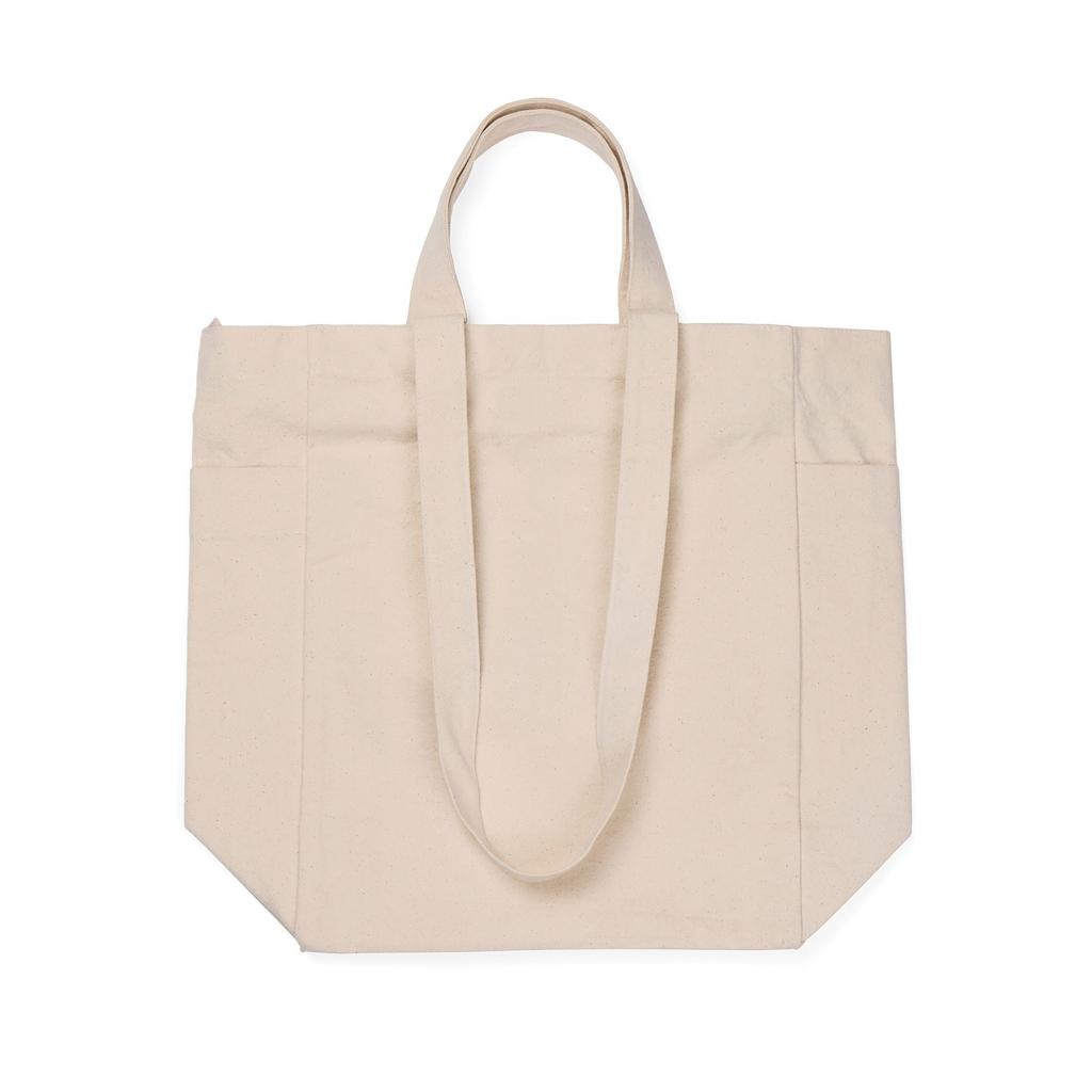 VINGA Hilo AWARE™ recycled canvas zip tote off white