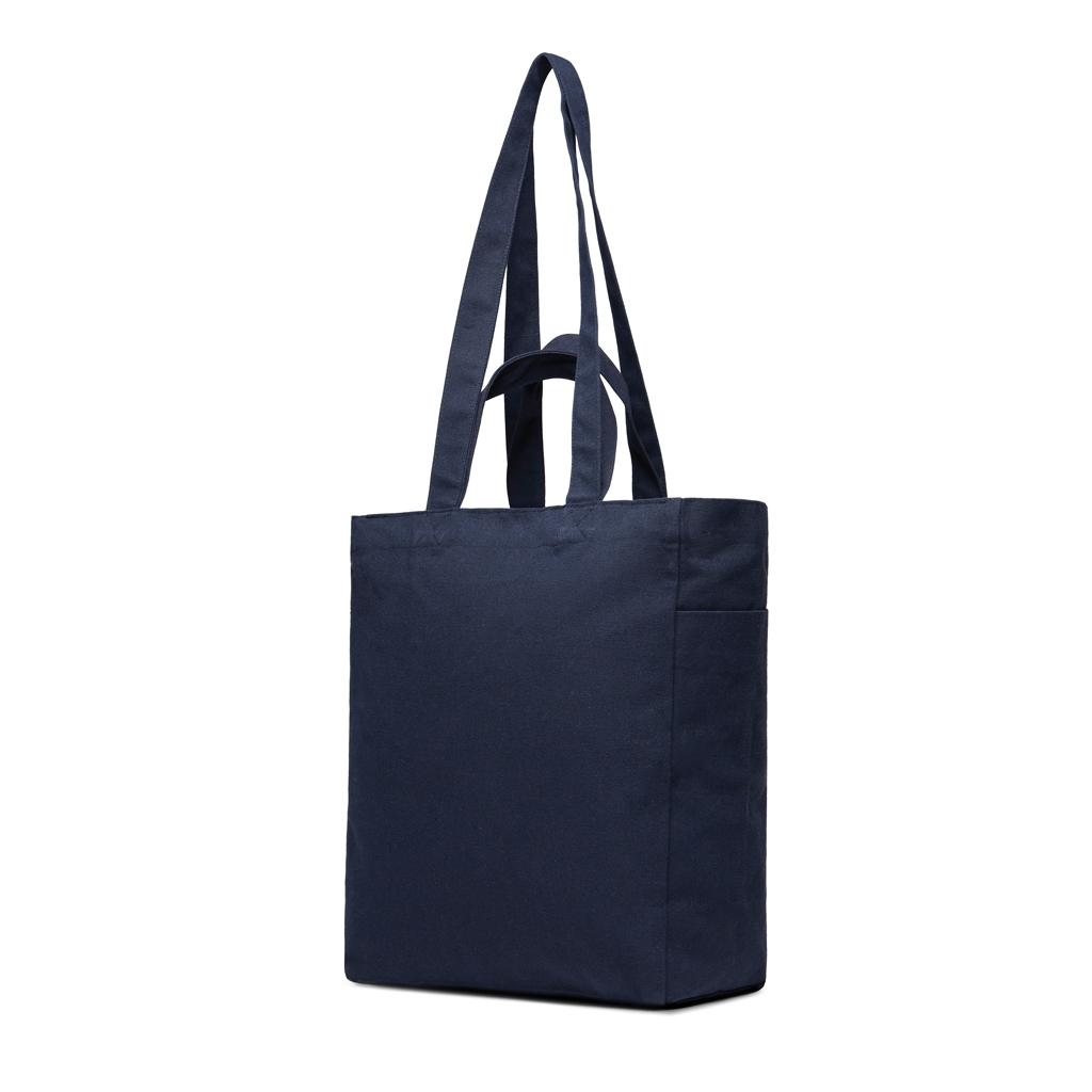 VINGA Hilo AWARE™ recycled canvas zip tote navy