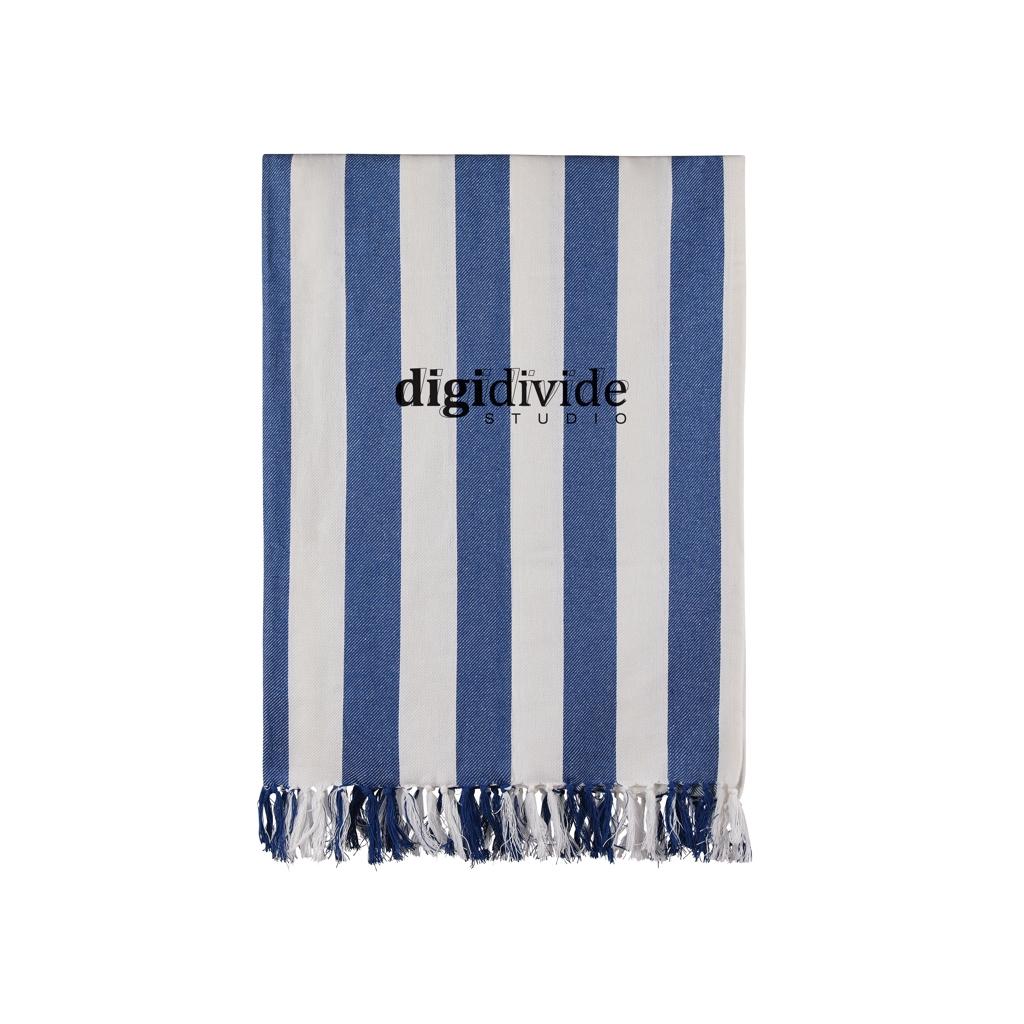 VINGA Ornos GRS recycled cotton hammam towel blue