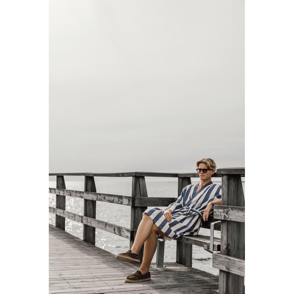 VINGA Ornos GRS hammam robe S/M blue