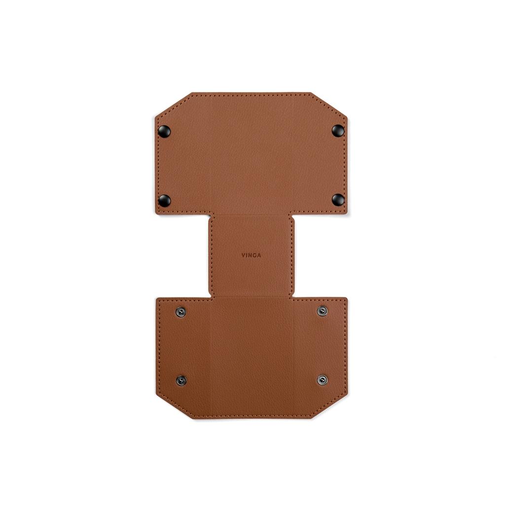 VINGA Timo PU RCS RPET pen holder brown