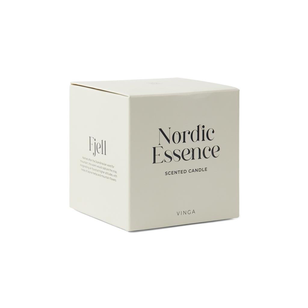 Nordic essence scented candle small white