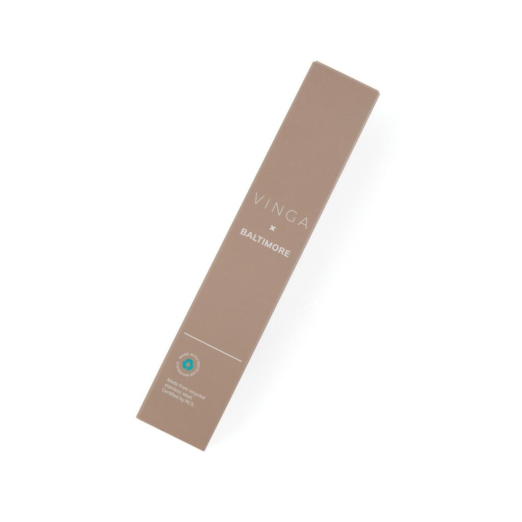 VINGA Baltimore RCS recycled SS pen greige