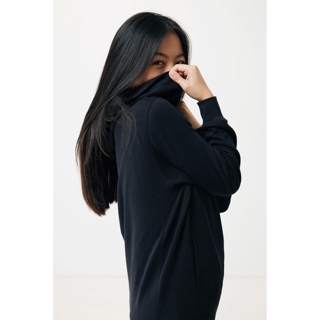 Iqoniq Yengo recycled cotton hoodie with sidepockets black XS