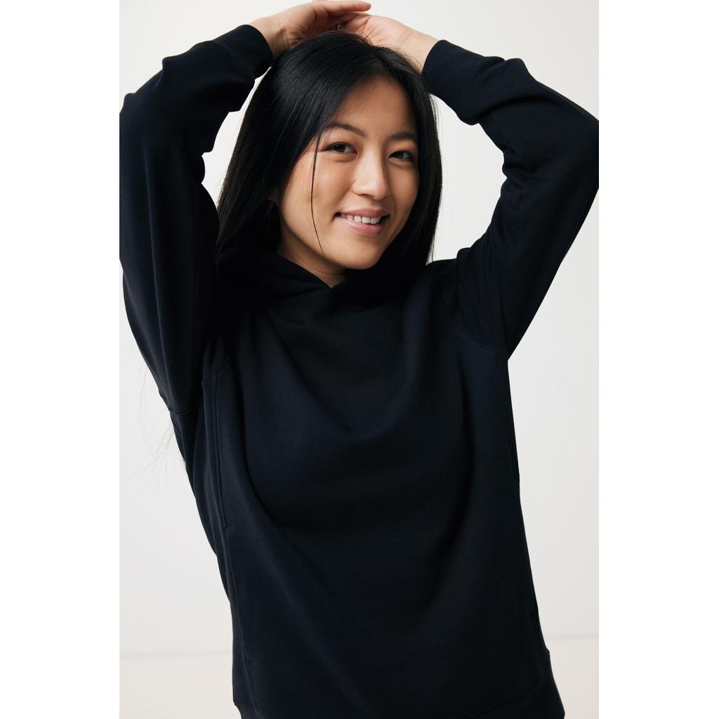 Iqoniq Yengo recycled cotton hoodie with sidepockets black XS