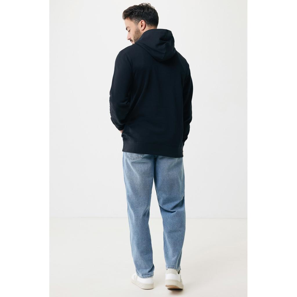 Iqoniq Yengo recycled cotton hoodie with sidepockets black XS