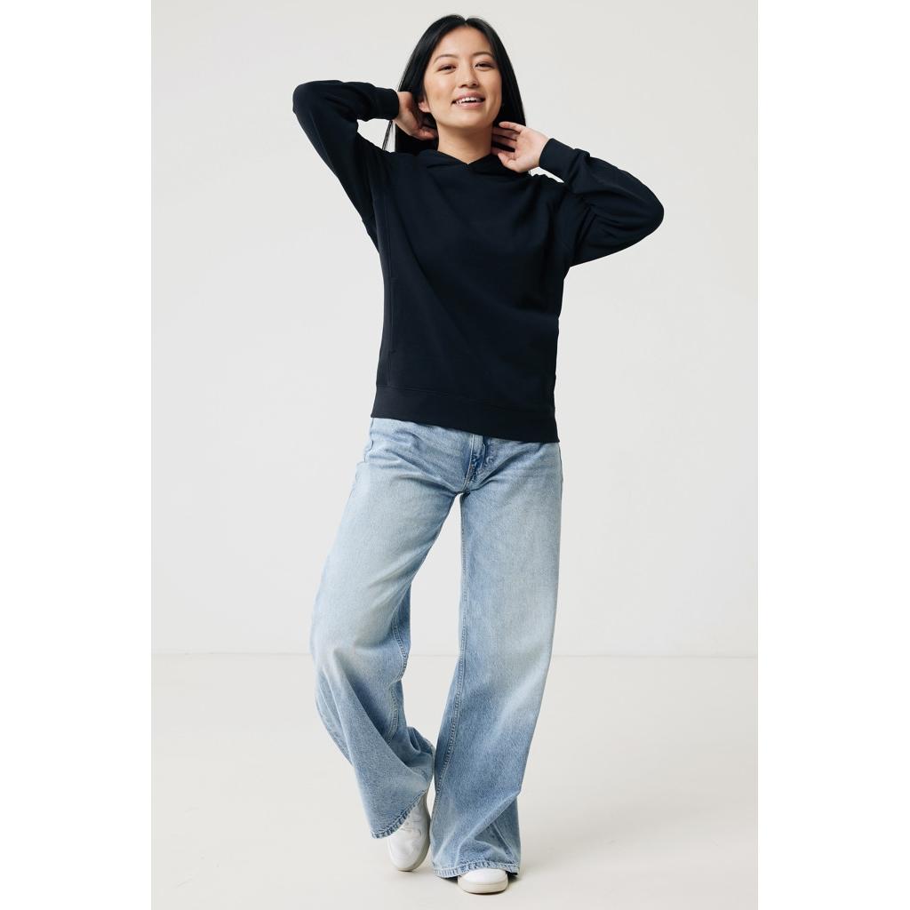 Iqoniq Yengo recycled cotton hoodie with sidepockets black XS