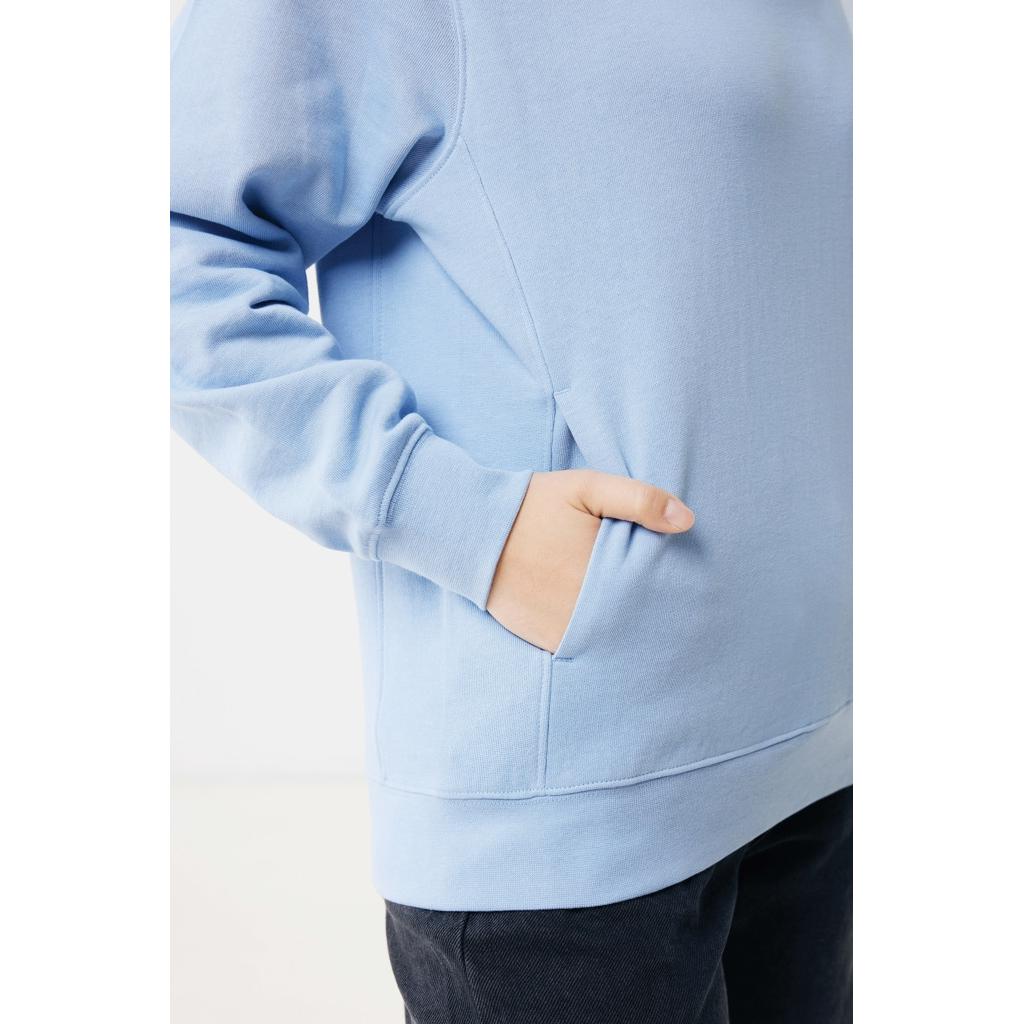 Iqoniq Yengo recycled cotton hoodie with sidepockets sky blue 3XL