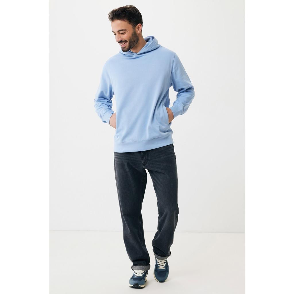 Iqoniq Yengo recycled cotton hoodie with sidepockets sky blue 3XL