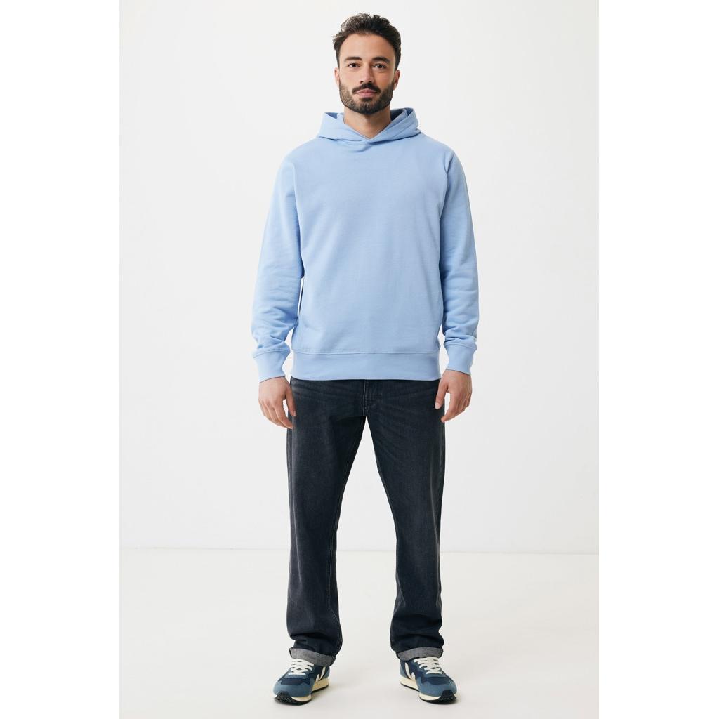 Iqoniq Yengo recycled cotton hoodie with sidepockets sky blue 3XL