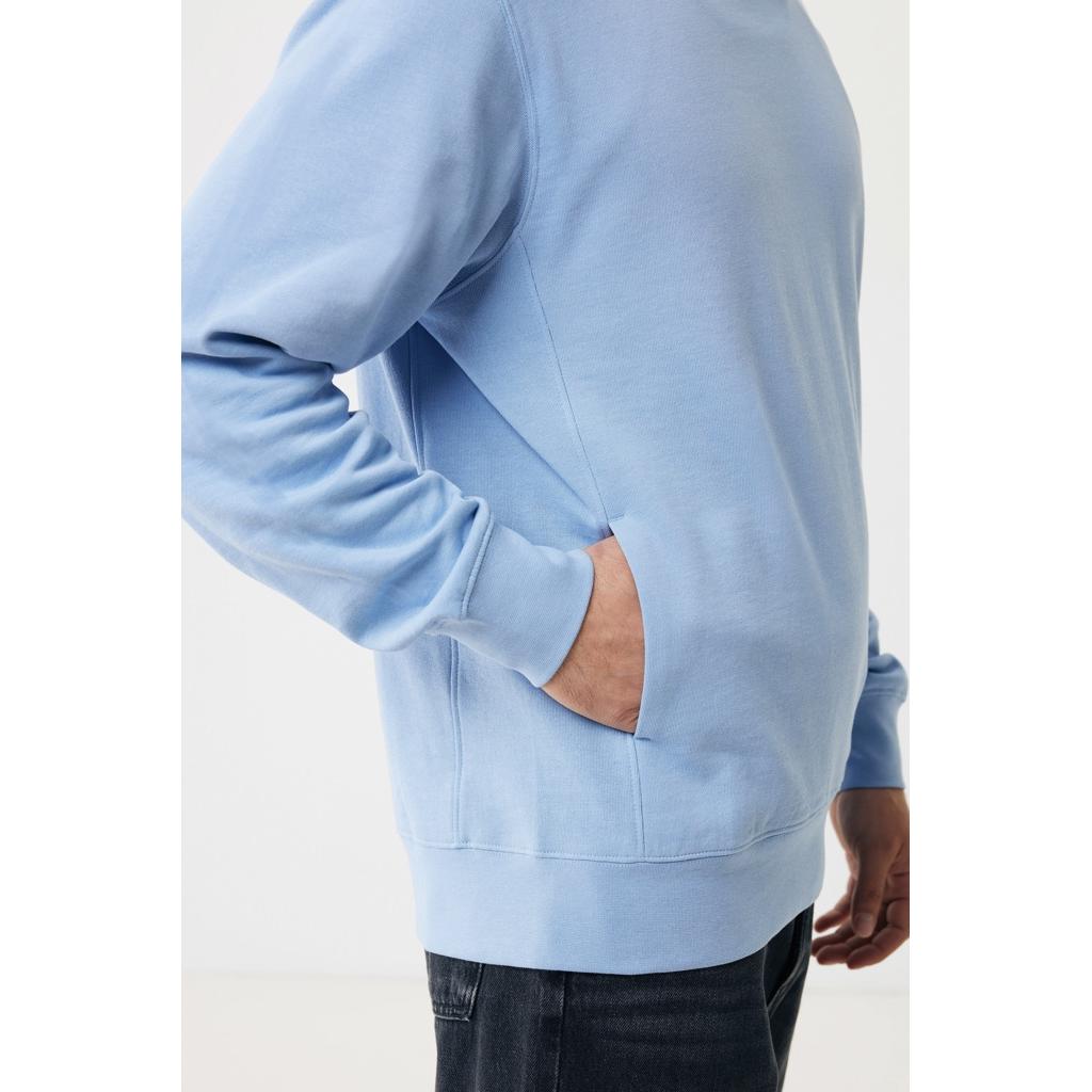 Iqoniq Yengo recycled cotton hoodie with sidepockets sky blue 3XL