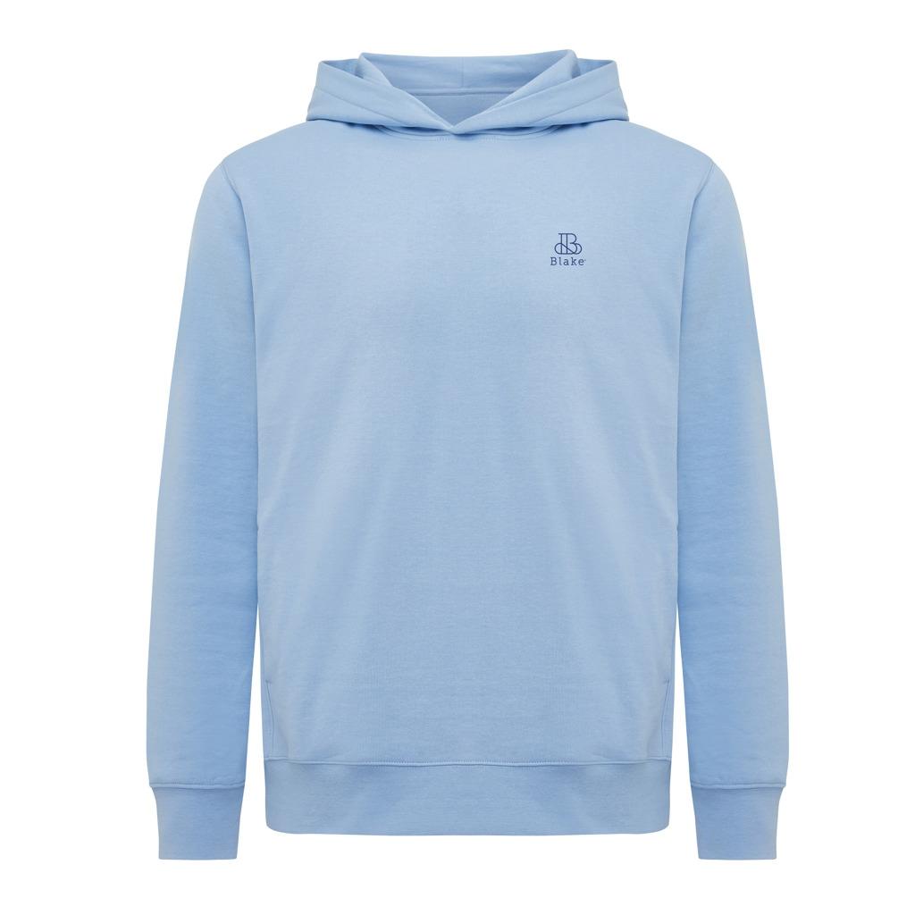 Iqoniq Yengo recycled cotton hoodie with sidepockets sky blue 3XL
