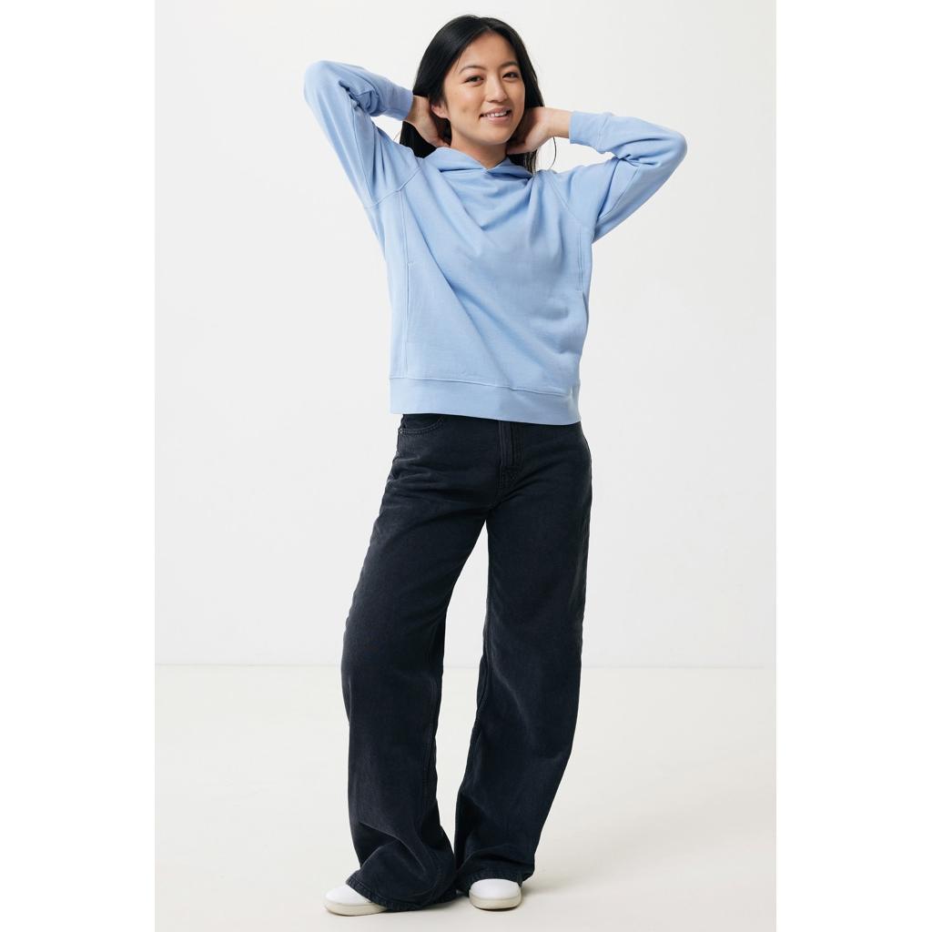 Iqoniq Yengo recycled cotton hoodie with sidepockets sky blue 3XL