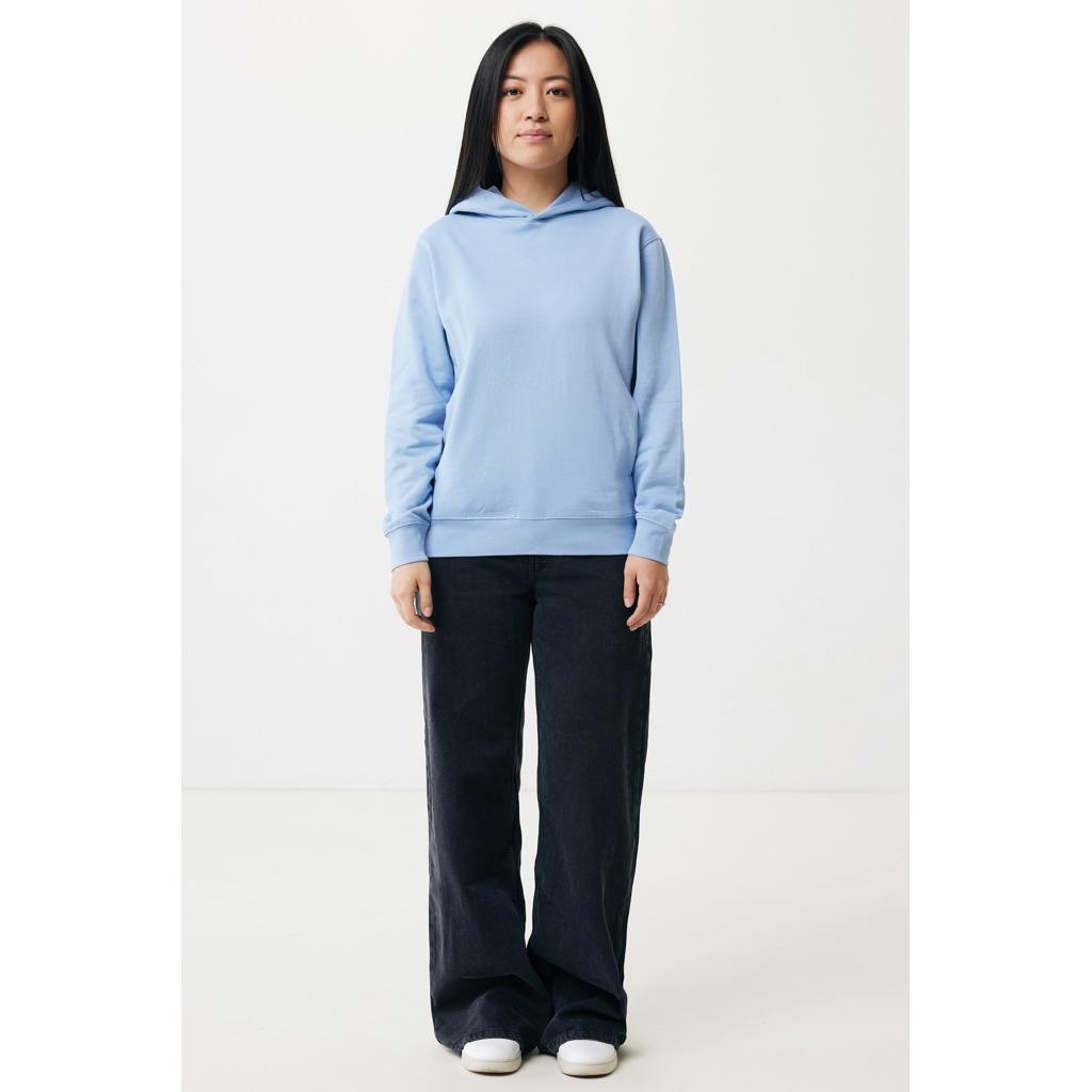 Iqoniq Yengo recycled cotton hoodie with sidepockets sky blue 3XL