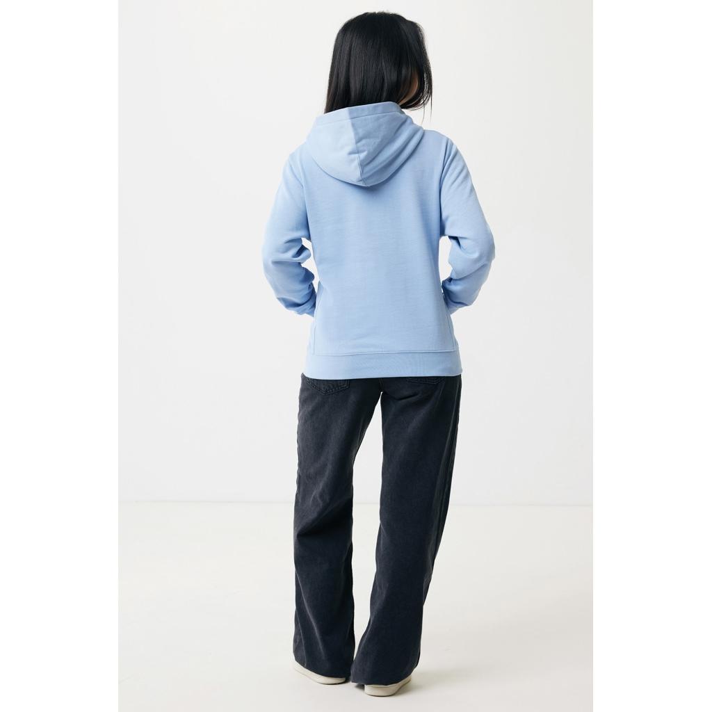 Iqoniq Yengo recycled cotton hoodie with sidepockets sky blue 3XL