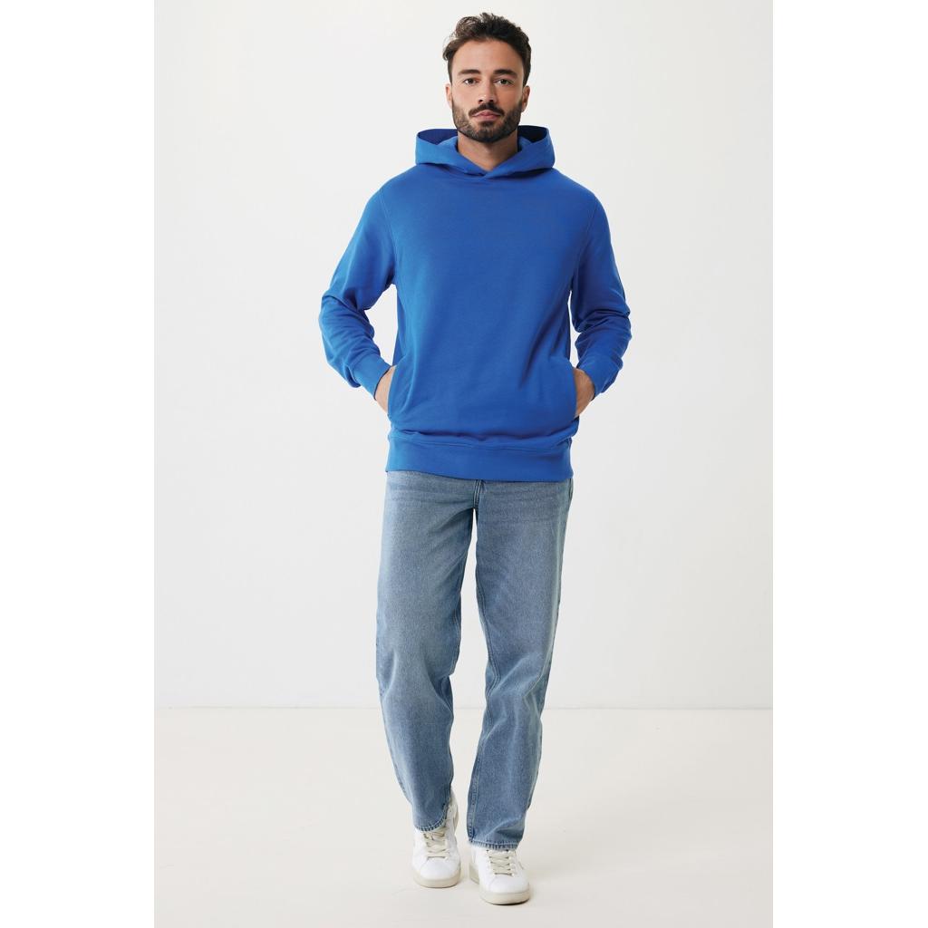 Iqoniq Yengo recycled cotton hoodie with sidepockets royal blue M