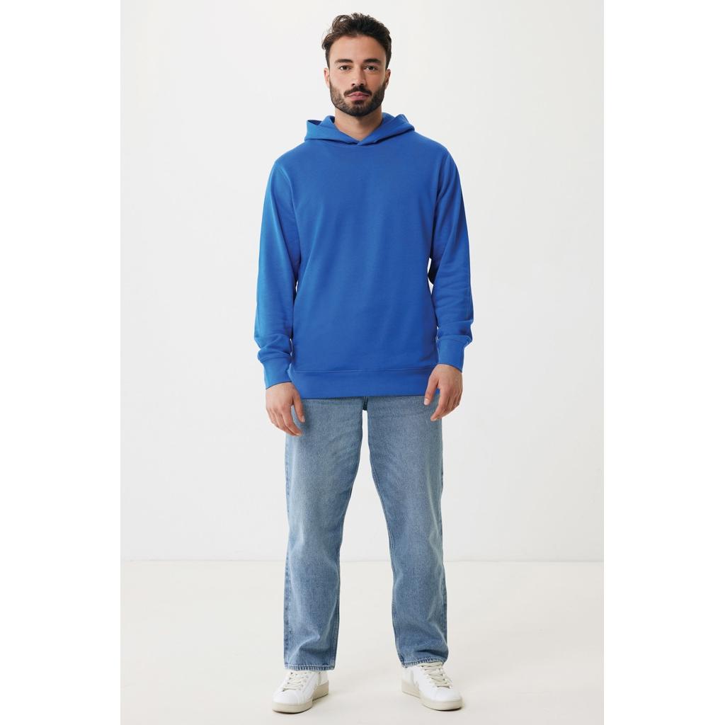 Iqoniq Yengo recycled cotton hoodie with sidepockets royal blue M