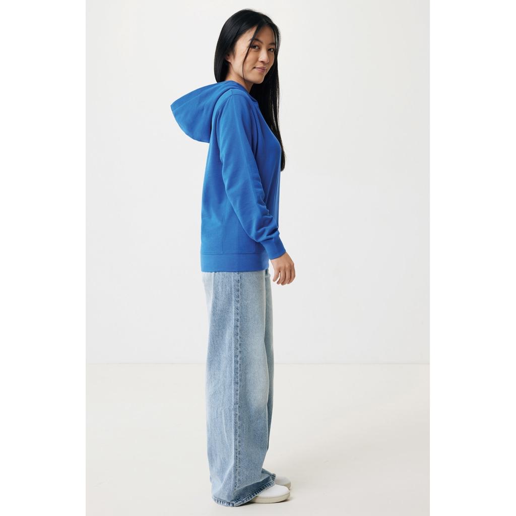 Iqoniq Yengo recycled cotton hoodie with sidepockets royal blue M