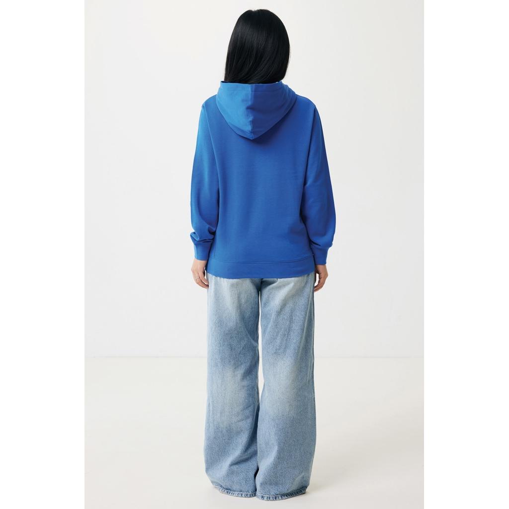 Iqoniq Yengo recycled cotton hoodie with sidepockets royal blue M