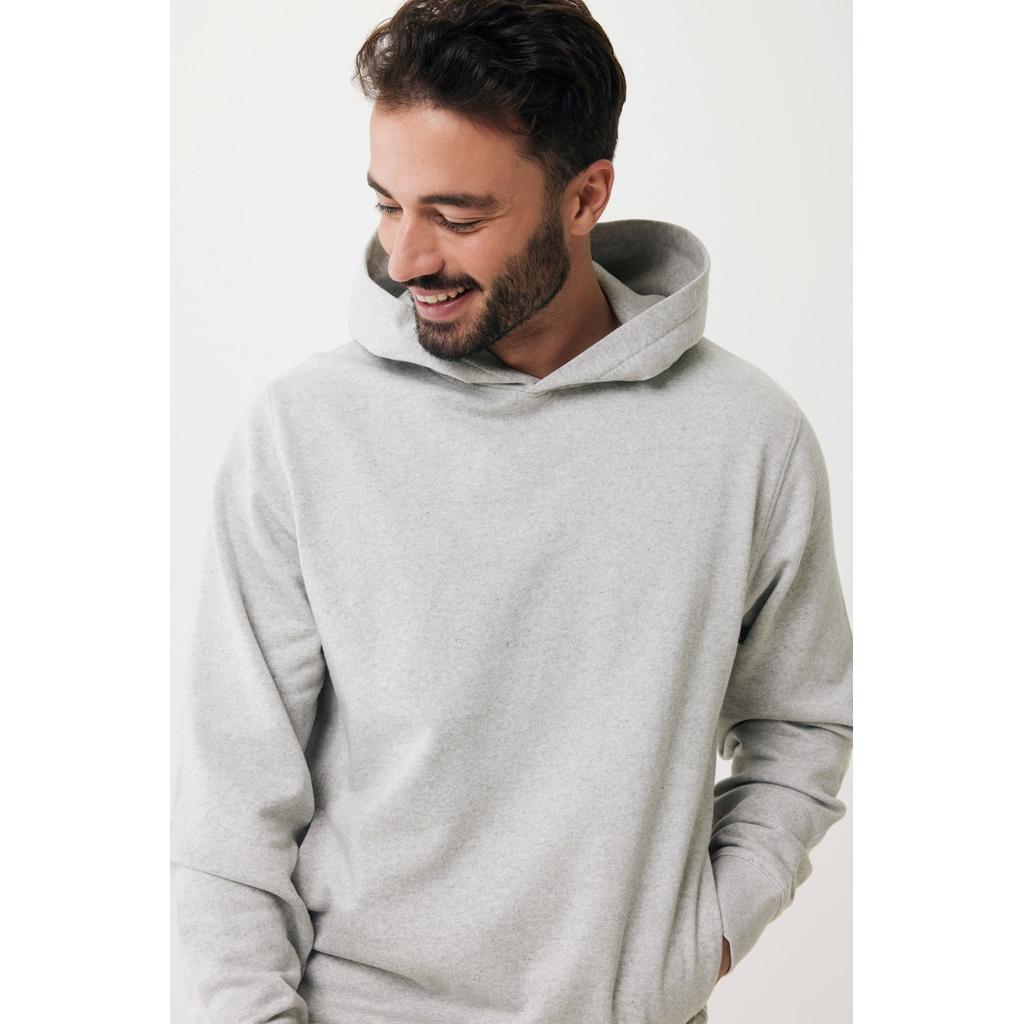 Iqoniq Yengo recycled cotton hoodie with sidepockets light heather grey S