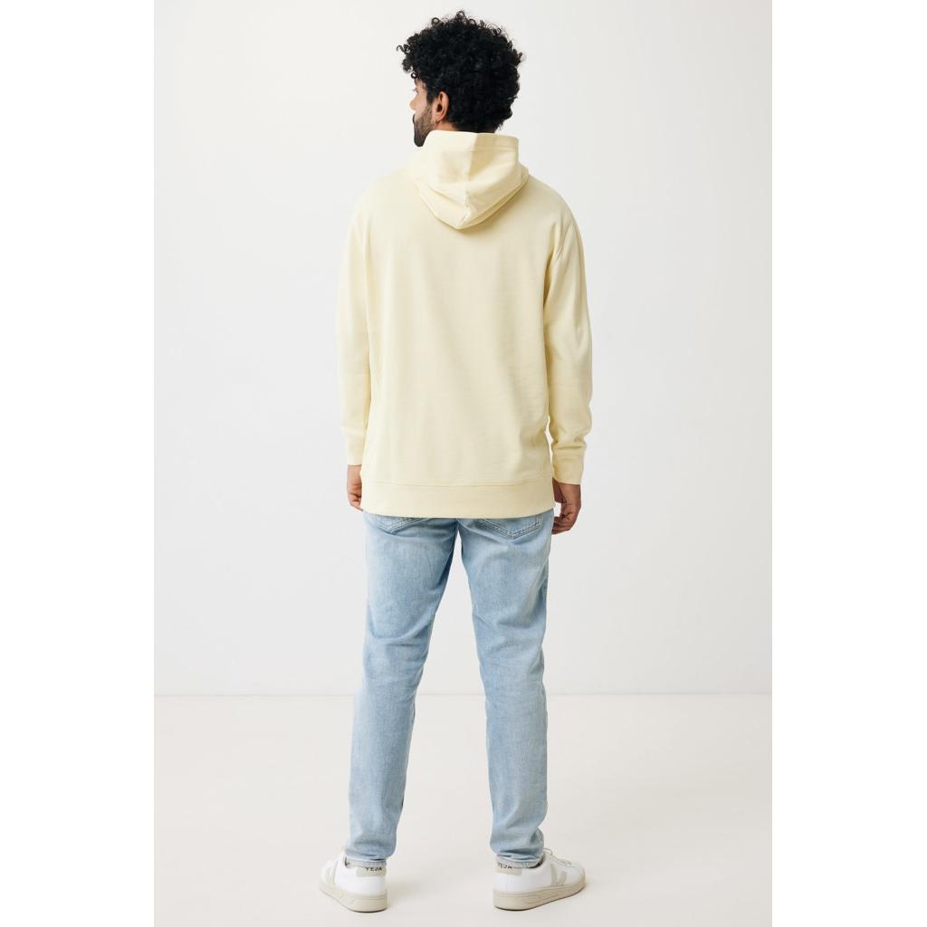 Iqoniq Yengo recycled cotton hoodie with sidepockets cream yellow XXL