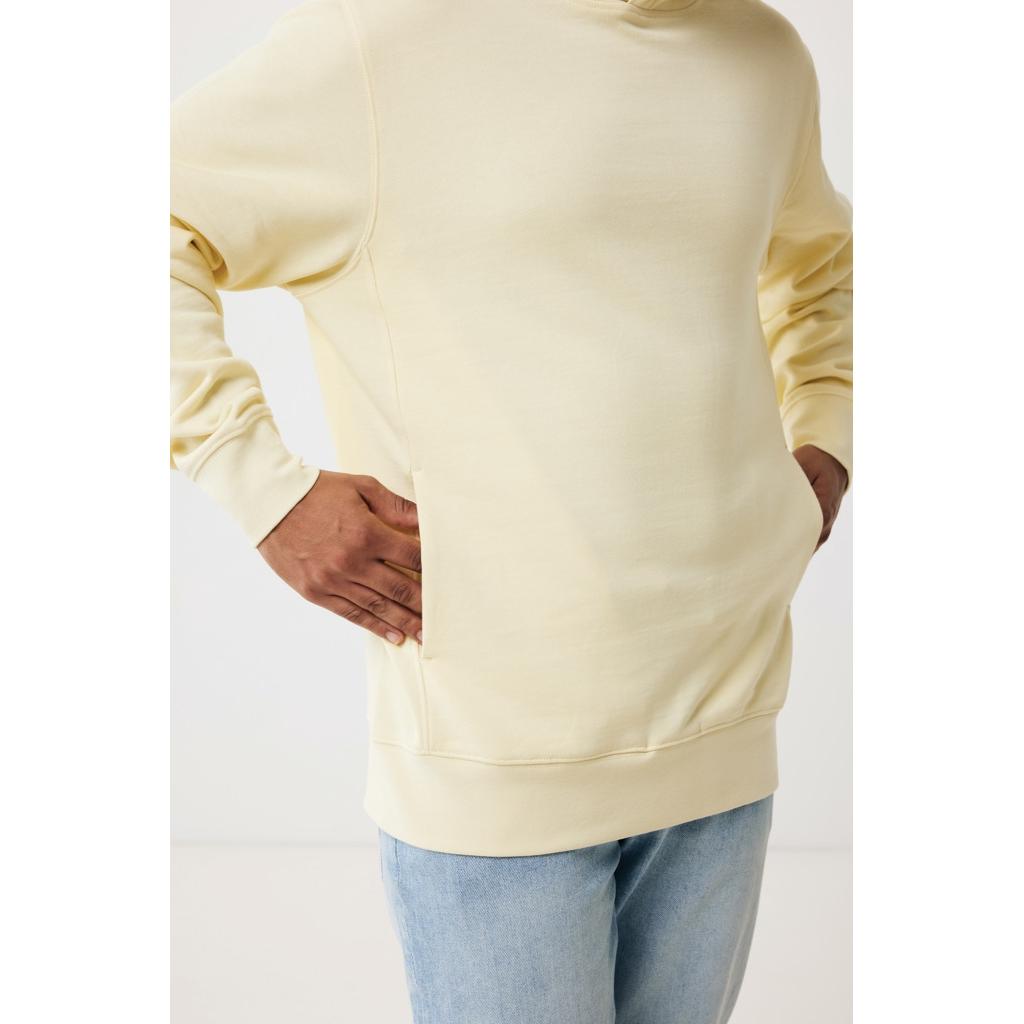 Iqoniq Yengo recycled cotton hoodie with sidepockets cream yellow XXL