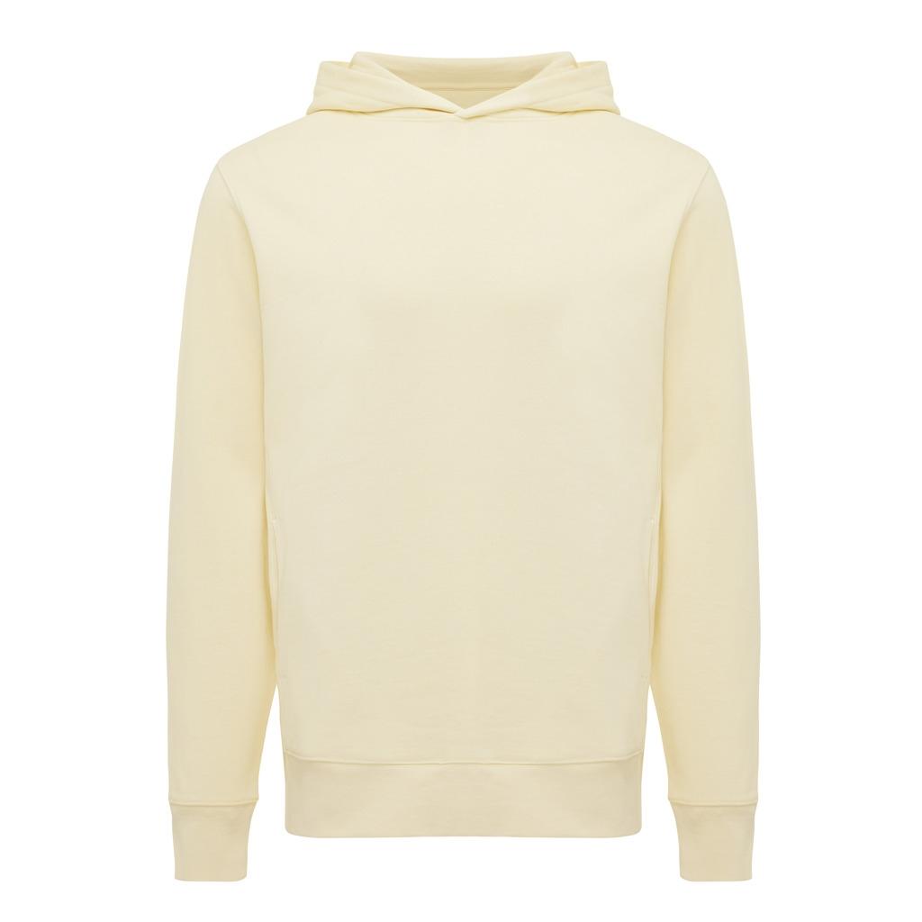 Iqoniq Yengo recycled cotton hoodie with sidepockets cream yellow XXL
