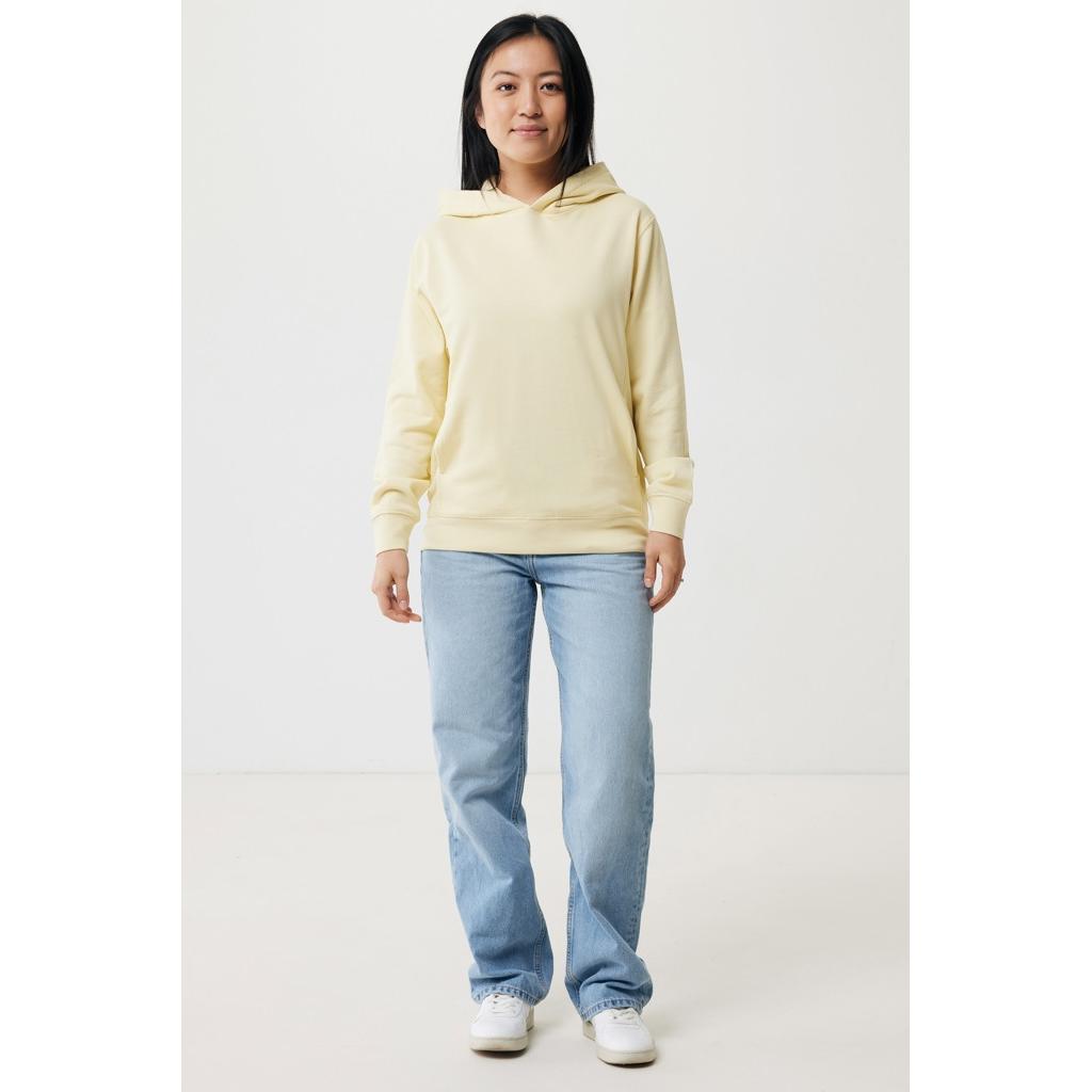 Iqoniq Yengo recycled cotton hoodie with sidepockets cream yellow XXL