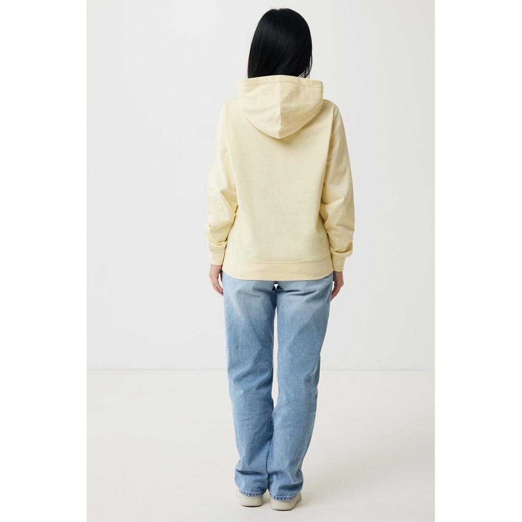 Iqoniq Yengo recycled cotton hoodie with sidepockets cream yellow XXL