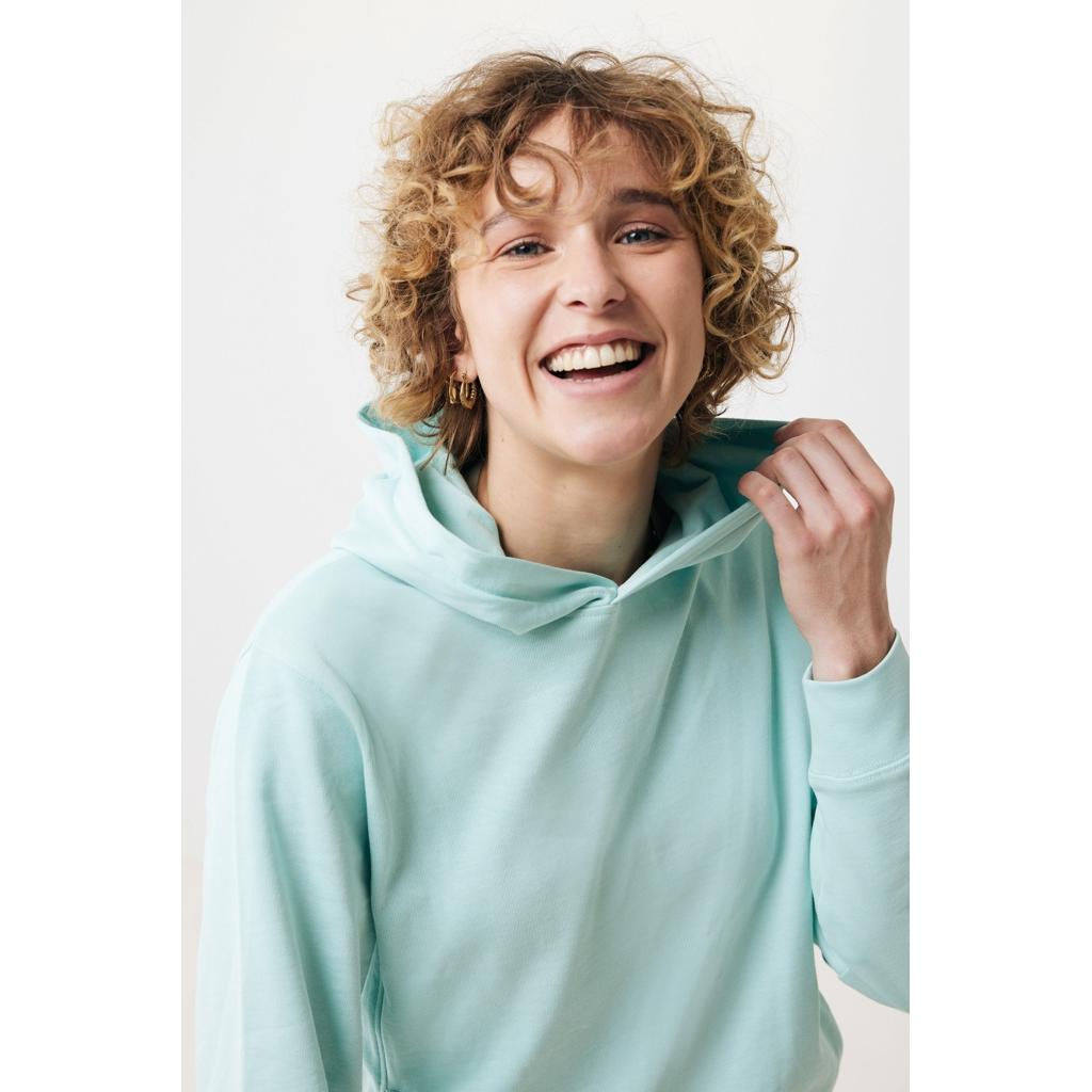 Iqoniq Yengo recycled cotton hoodie with sidepockets crushed mint 3XL